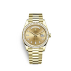 Rolex Day-Date 40 Oyster, 40 mm, yellow gold and diamonds