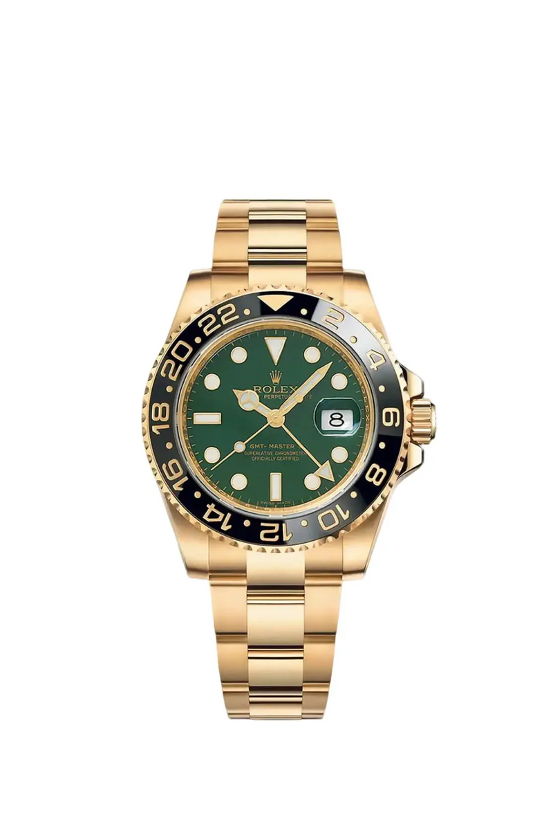 Rolex GMT-Master II “Green Dial” Yellow Gold