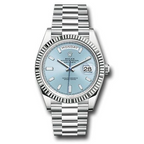Rolex Day-Date 40 Platinum – Ice Blue Dial