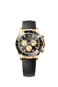 Rolex Cosmograph Daytona Yellow Gold Black Dial with Diamond Hour Markers