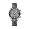 Speedmaster 38 38 mm, steel on leather strap