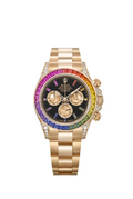 Rolex Cosmograph Daytona Rainbow Yellow Gold Black Dial