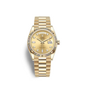 Rolex Day-Date 36mm Yellow Gold Champagne Diamond Dial