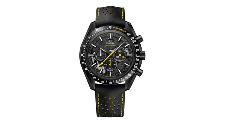 Speedmaster Dark Side of the Moon 44.25 mm, black ceramic on rubber strap