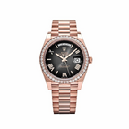 Rolex Day-Date Rose Gold Diamond Bezel Slate Ombre Dial (2025)