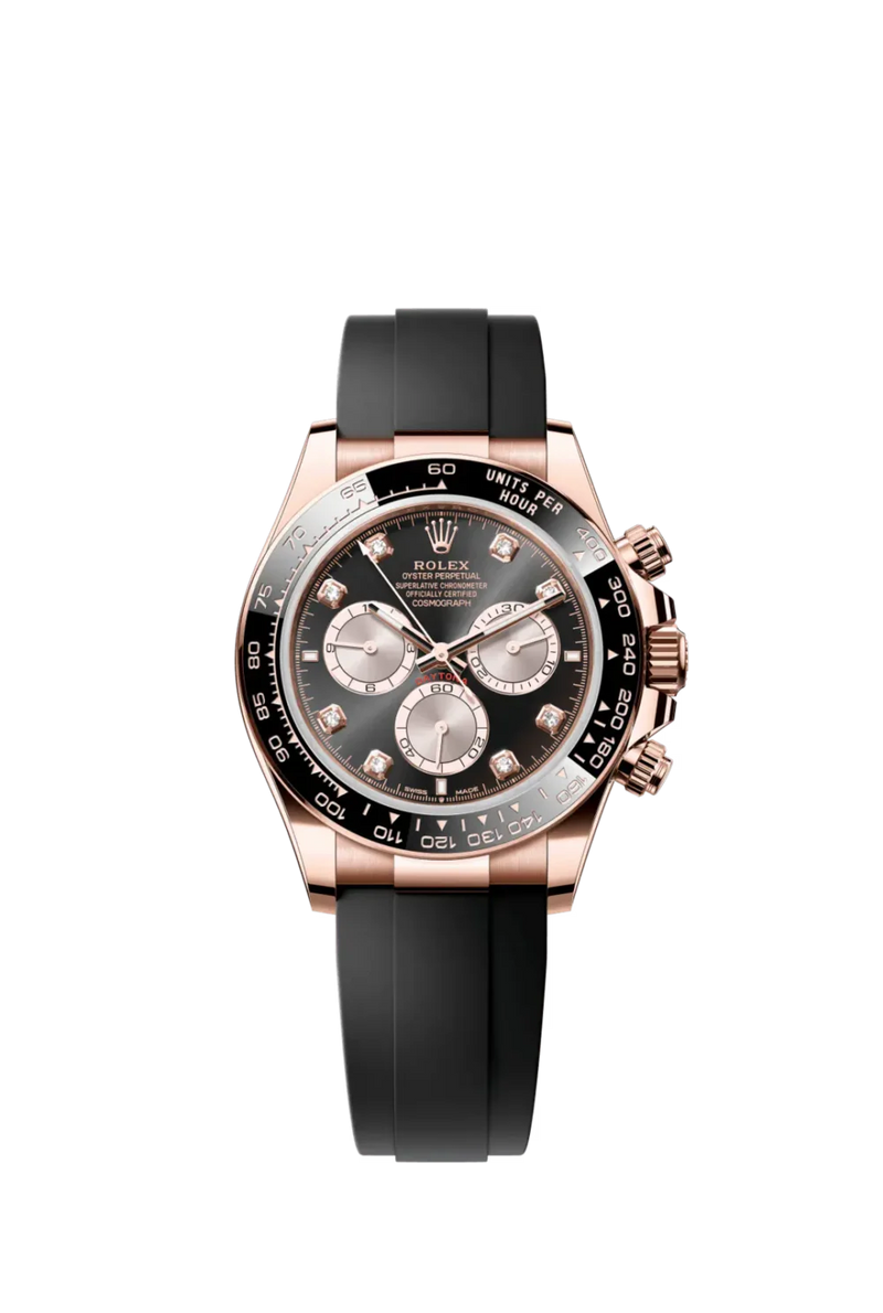 Rolex Cosmograph Daytona Everose Gold Black & Sundust Diamond Dial
