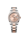 Rolex Datejust 36 Oyster, 36 mm, Oystersteel, Everose gold and diamonds