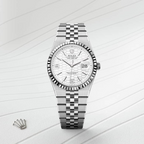 Rolex Land-Dweller 36 Oyster, 36 mm, Oystersteel and white gold