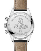 Speedmaster First OMEGA in Space 39.7 mm, steel on leather strap