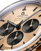 A- Speedmaster Moonwatch Professional 42 mm, Moonshine™ gold on Moonshine™ gold