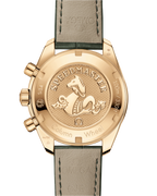 Speedmaster 38 38 mm, yellow gold on leather strap