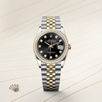 Rolex Datejust 36 Oyster, 36 mm, Oystersteel, yellow gold and diamonds