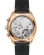 Speedmaster Chronoscope 43 mm, Bronze gold on leather strap