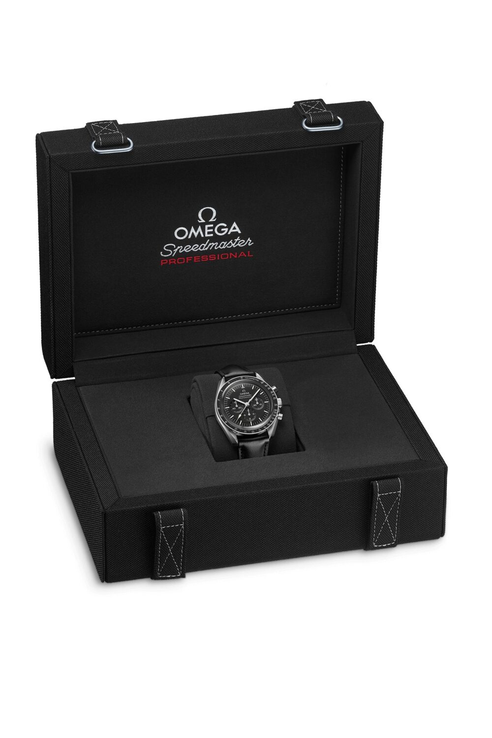Speedmaster Moonwatch Professional 42 mm, steel on leather strap