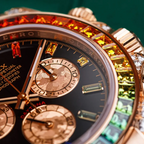 Rolex Cosmograph Daytona Rainbow Yellow Gold Black Dial