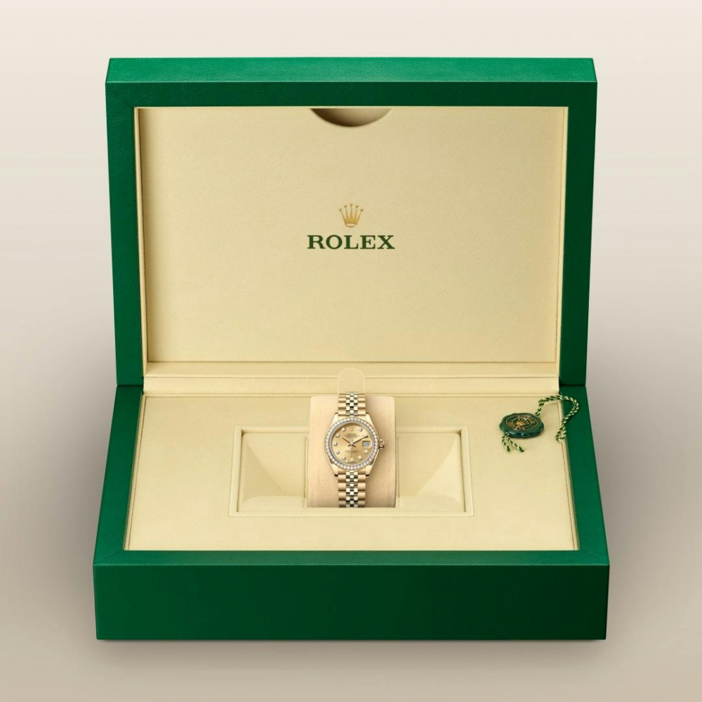Rolex Lady-Datejust Oyster, 28 mm, yellow gold and diamond