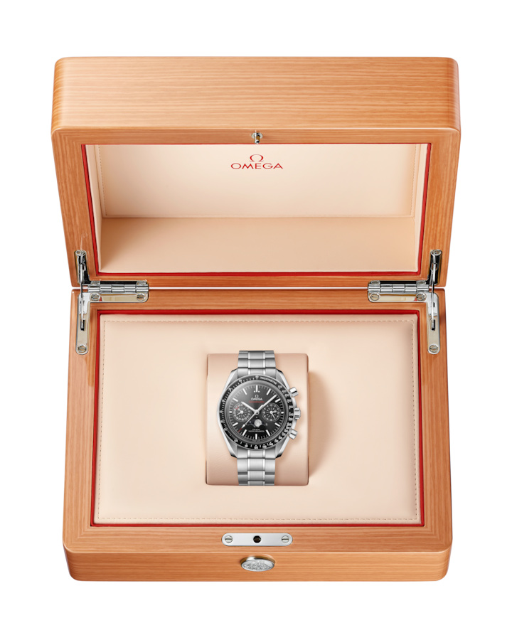 Speedmaster Moonphase 44.25 mm, steel on steel